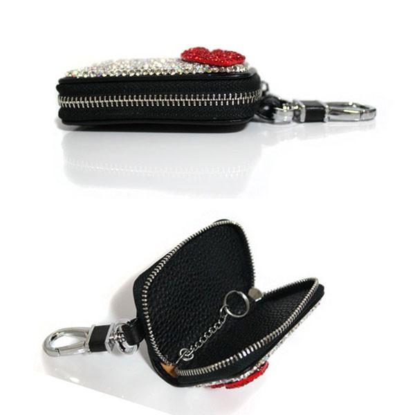 スマートキーケース スマートキーカバー 唇 キラキラ デコ ビジュ