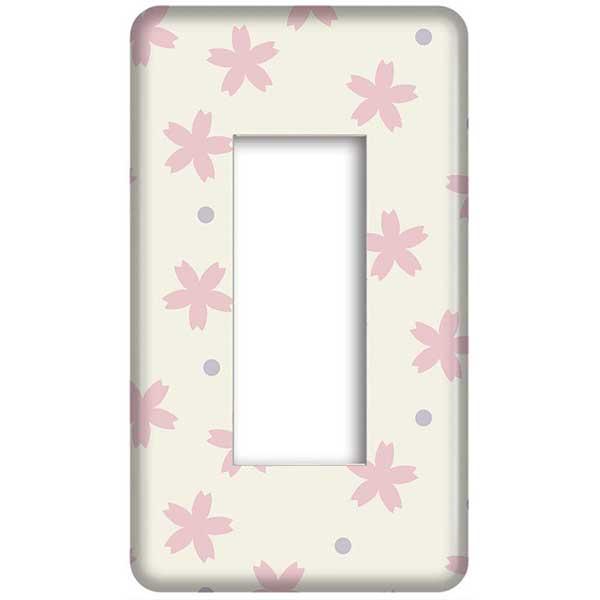 和風花柄プレート パナソニック 【フルカラー(モダン)プレート】1連 コンセント