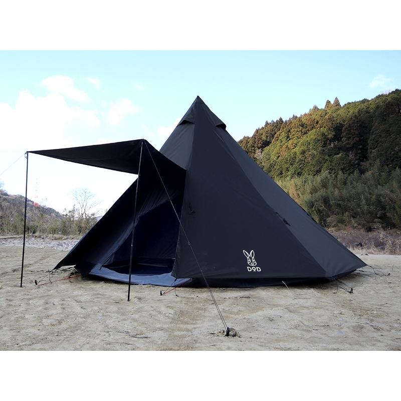 DOD テント ワンポール ビッグワンポールテント T8-200-BK ブラック 印象のデザイン 8人用 大型 アウトドア 最大56％オフ ファミリー キャンプ おすすめ 簡単