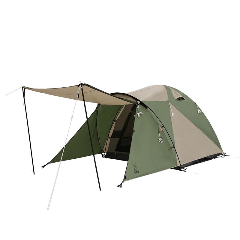 DODザテントL　カーキ　キャンプ DOD（ディオーオーディー） ザ・テントL 前室付きで広々使える