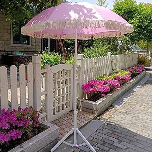 大勧め ピンクの庭の傘 ポータブルビーチパラソル 傾斜可能 ビーチ 中庭 パーティー ピクニック Jzwjh サンシェード ビーチパラソル Cityofalamosa Org