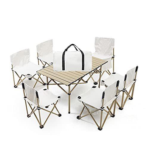 キャンプ用テーブルと椅子 椅子付き折りたたみテーブル、 ポータブル キャンプ ピクニック テーブル、 ガー?