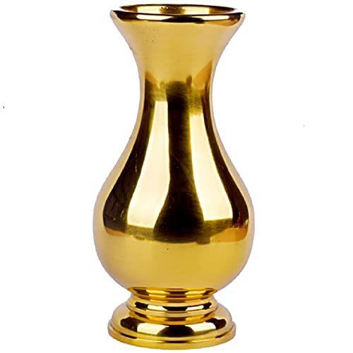 花立て Gold 真鍮色 常花 仏壇 仏具 花立 しきみ 常花 花立 華瓶 仏観音菩薩水瓶座先祖代々の家庭用花瓶仏教用品の前面に純銅の無地の花瓶を備えた仏 Gold 16インチ A B09lsf4mkx 2421 Cand Japan 今日だけ安い