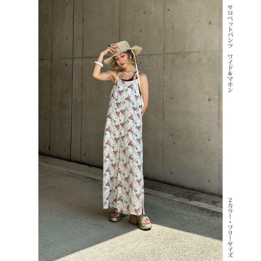 パケット便です サロペットパンツ ワイド＆マキシ レディース ボトムス 