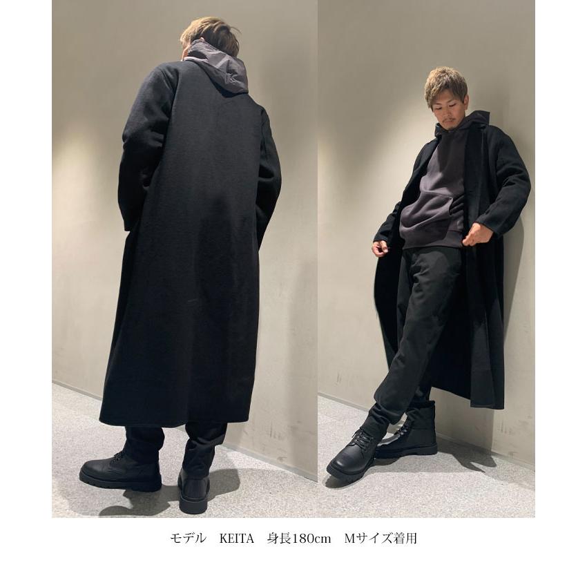メンズ ロングコート シングル ブラック メンズファッション メンズ ロングコート シングル ブラック メンズファッション