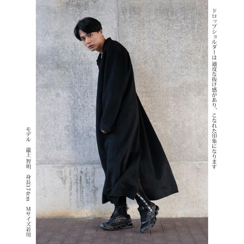 メンズ ロングコート シングル ブラック メンズファッション メンズ ロングコート シングル ブラック メンズファッション