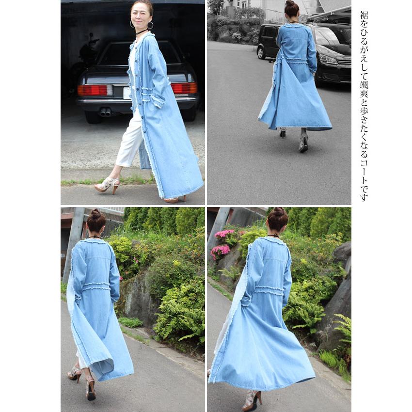 クィーンデニムマキシコート レディース コート アウター ジャケット