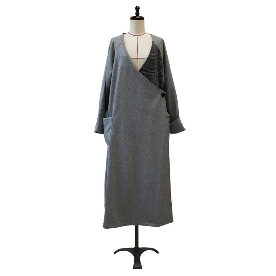 ガウンコート カシュクール アウター マキシ ロング ウールコート