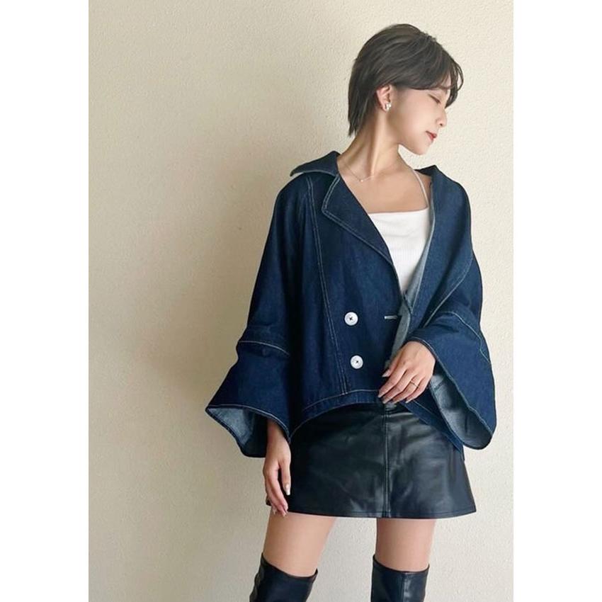 ≪セール開催!!11/20~11/30≫マンダリンデニムジャケット Gジャン