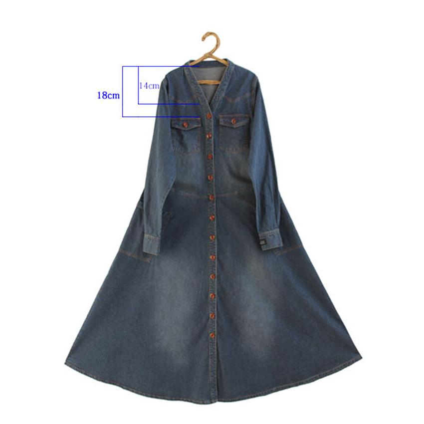 襟なし 7オンス デニムワンピース ノーカラー レディース