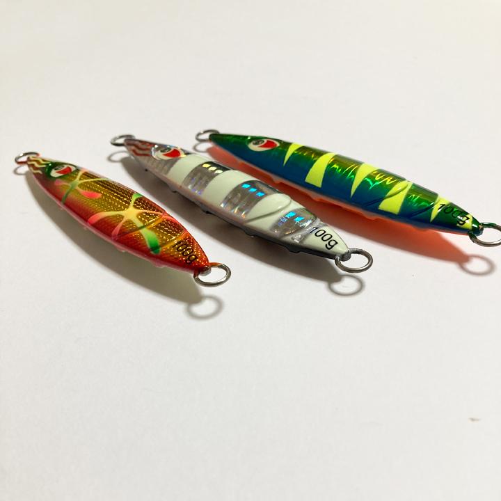 メタルジグ 100ｇ 3個セット スロージグ新品 スロージギング ハードルアー 青物 ブリ ヒラマサ 太刀魚等に |  | 04