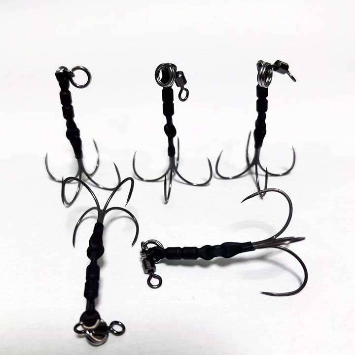 タチウオ ジグアシストフック 5本組（16#）太刀魚四本鈎 太刀魚 ジグ用アシストフック 完全オリジナル設計 | 