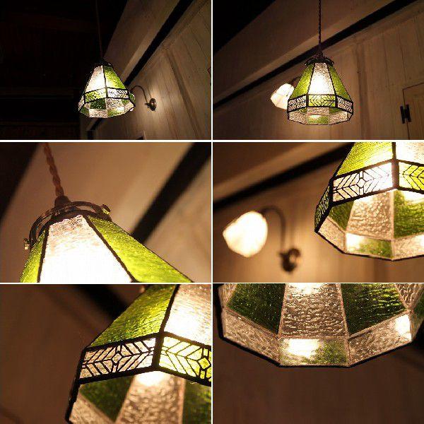 LED電球対応】1灯 ST5 ペンダントランプ ガラスシェード ステンド