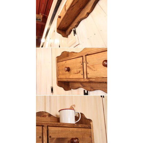 壁掛け スリーチェスト シェルフ 収納 北欧 無垢 ウォールラック