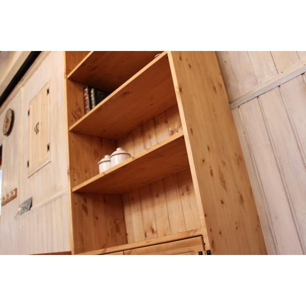 本棚 カントリー家具 薄型 完成品 大容量 北欧 無垢 パイン材 おしゃれ