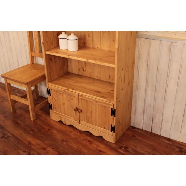 カントリー家具　棚 本棚 カントリー家具 薄型 完成品 大容量 北欧 無垢 パイン材 おしゃれ