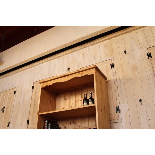 本棚 カントリー家具 薄型 完成品 大容量 北欧 無垢 パイン材 おしゃれ