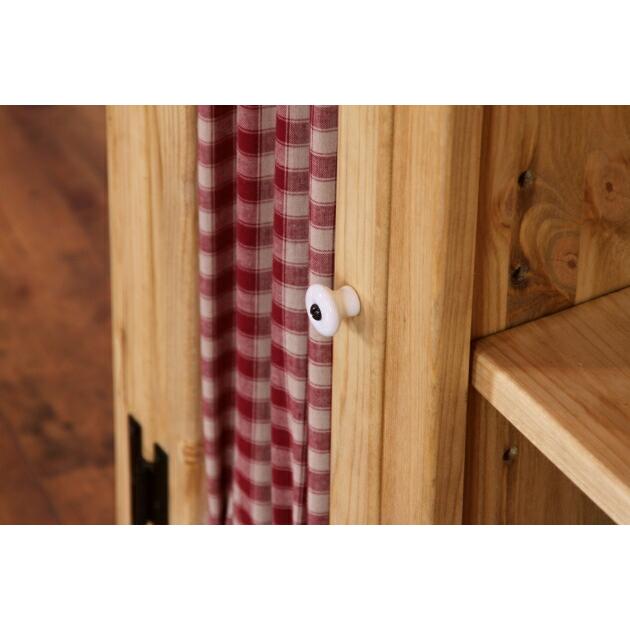 カントリー 布扉付き キッチンラック キャビネット オーダーメイド