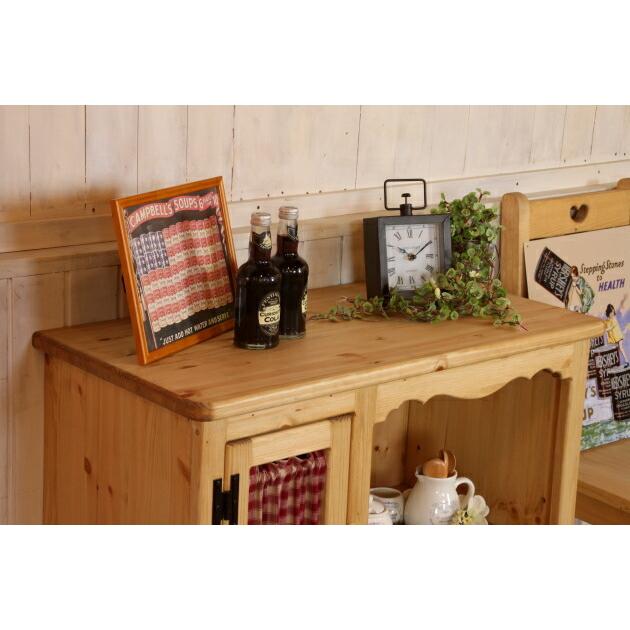 カントリー 布扉付き キッチンラック キャビネット オーダーメイド