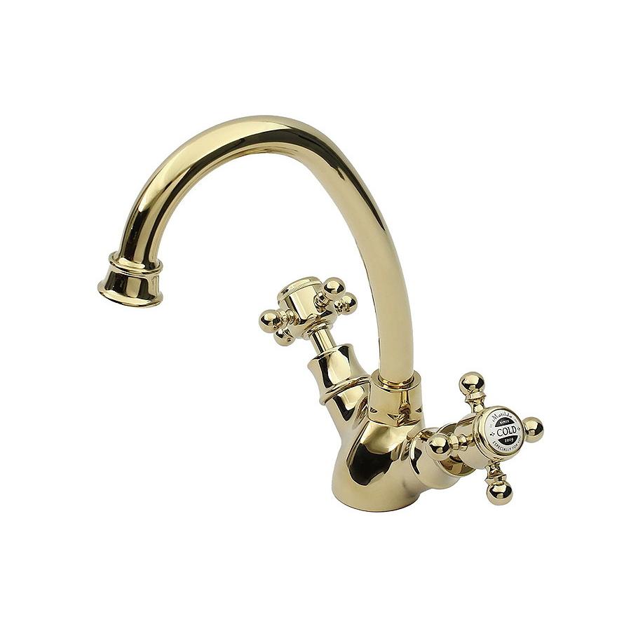 【新品】クラシックヨーロピアン水栓，アンティーク風水栓 輸入水栓 【 アメイジア ラバトリー エスパ PB 】カントリー風