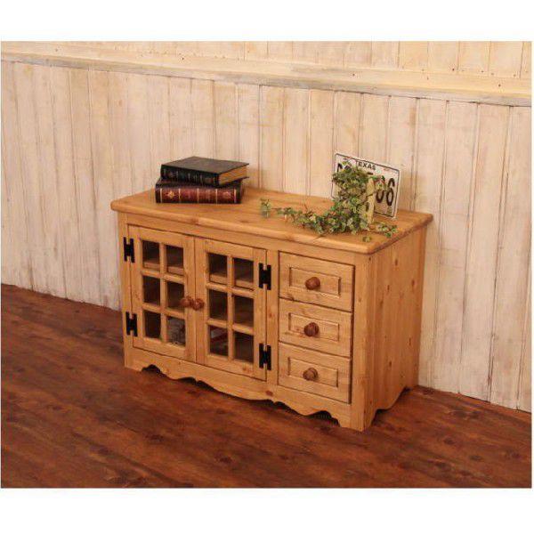 カントリー家具 テレビ台 オーダー家具 手作り家具 北欧パイン ２ガラスドア ３チェストテレビボード ｗ900 Ctf Cnt Tbd Prettyfunnyballoons Com