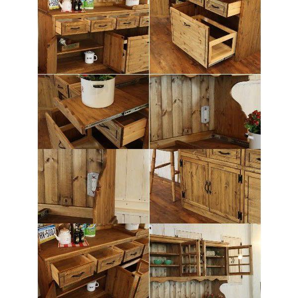 カントリー 4ガラスドア カップボード DW オーダー家具 サイズ変更可能