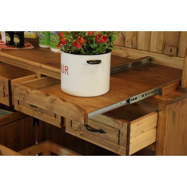 カントリー 4ガラスドア カップボード DW オーダー家具 サイズ変更可能