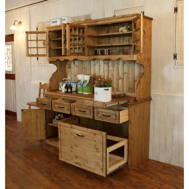 カントリー 4ガラスドア カップボード DW オーダー家具 サイズ変更可能