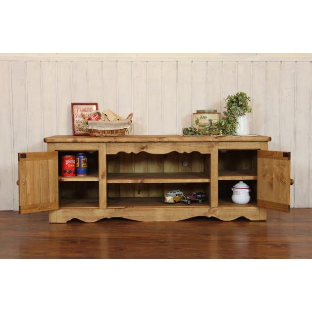 カントリー風木製テレビボード　120cm テレビ台　収納沢山　パイン材　ハート 楽天市場】テレビ台 幅120 サイズオーダー 手作り 木 木製 北欧 無垢