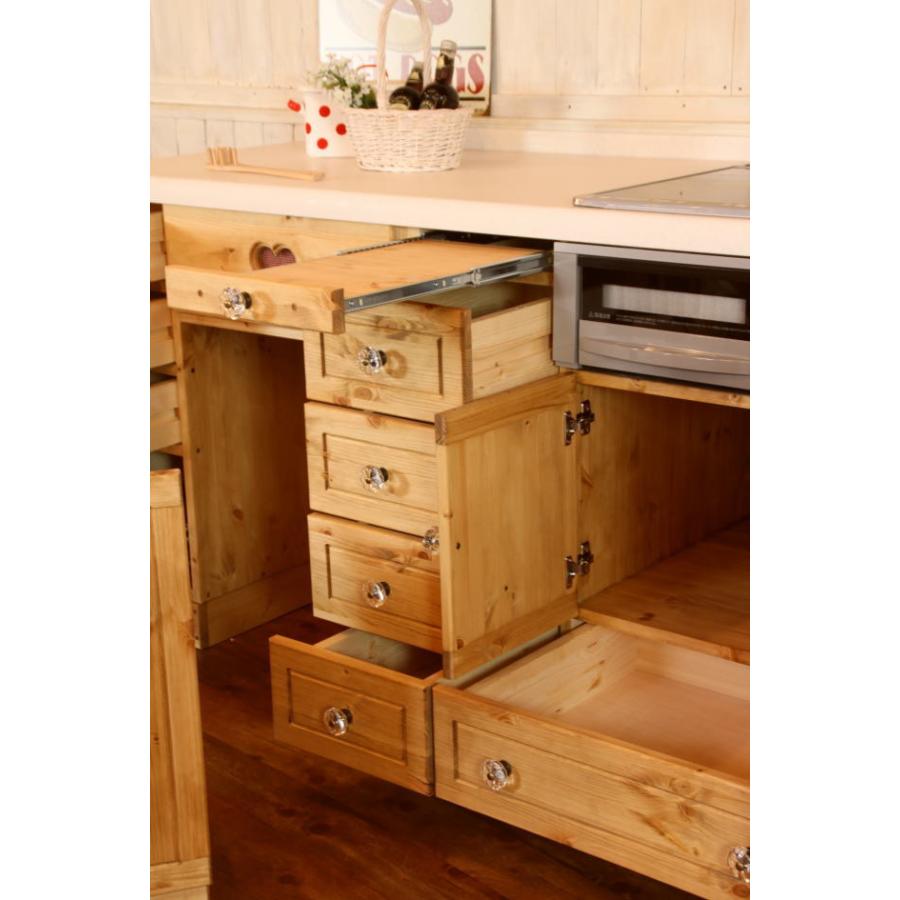 A7人気シール帳 カントリー キッチン 15 Ｗ1800 I型 オーダー家具 サイズ変更可能 北欧 無垢 木製 パイン材 収納 人造大理石 天板 セラミックトップ 【3582040140】(125488円)