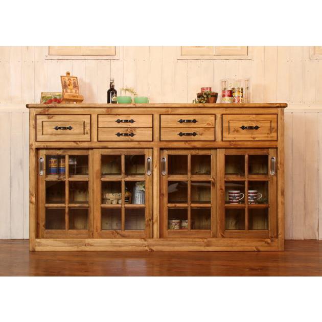 4スライドドア キャビネット オーダーメイド カントリー家具 完成品