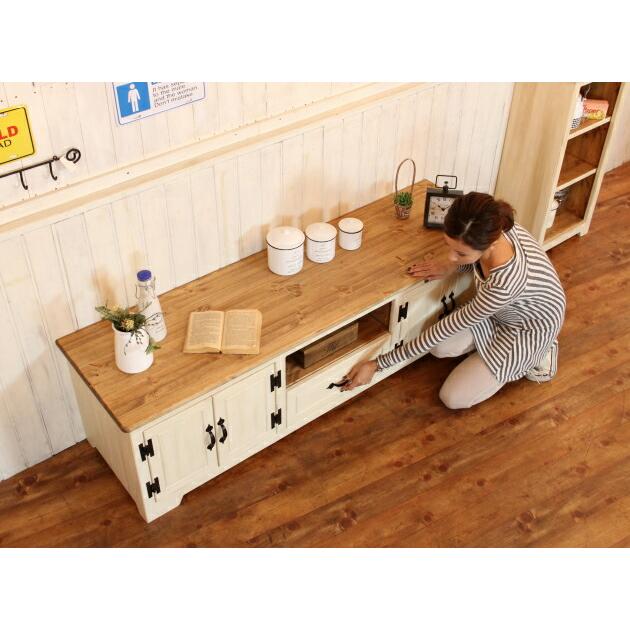 カントリー家具 テレビ台 アンティーク ナチュラル NCワイド