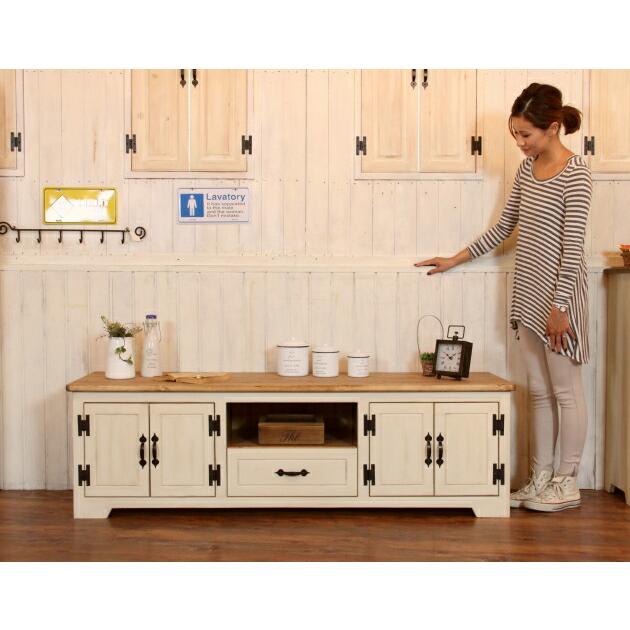 カントリー家具 テレビ台 アンティーク ナチュラル NCワイド