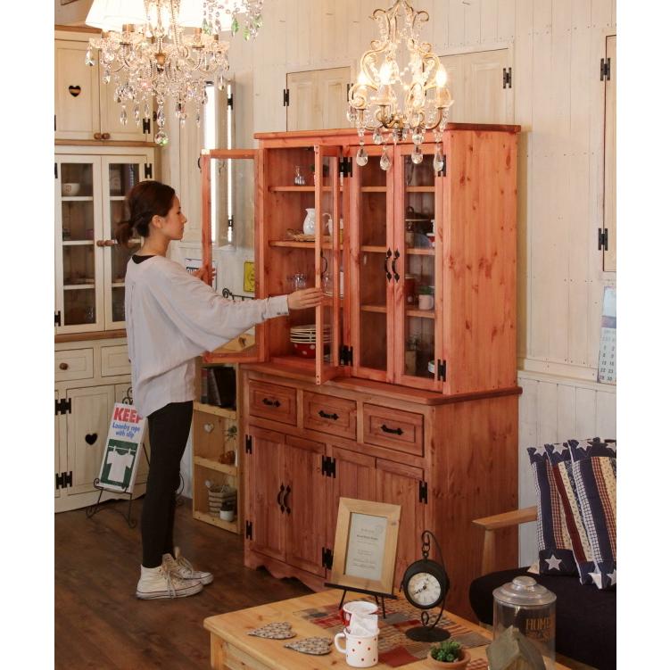 カップボード 幅120 カントリー 家具 日本製 手作り 木 木製 カップボード 幅120 カントリー 家具 日本製 手作り 木 木製
