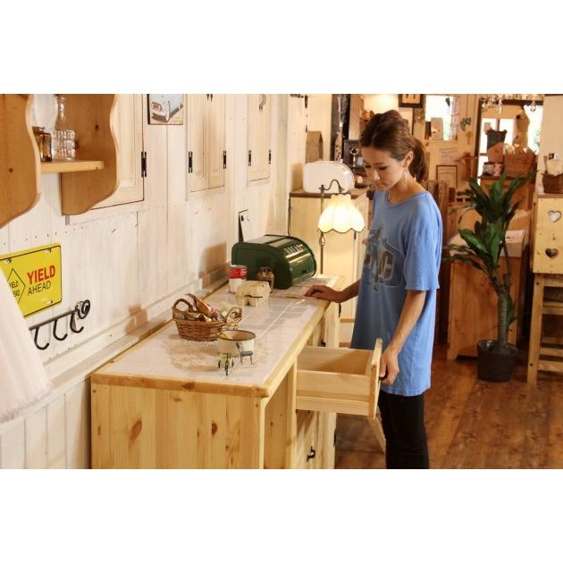 両面キッチンカウンター 天板タイル W1650 キャビネット 両面キッチンカウンター 天板タイル W1650 キャビネット