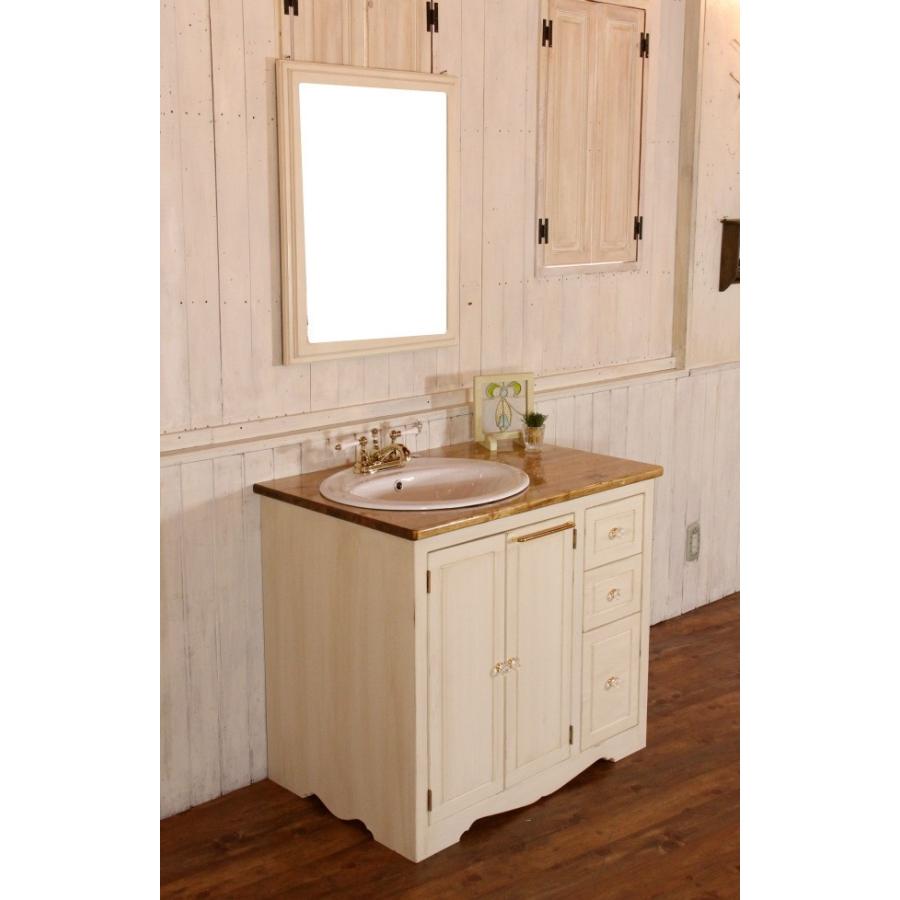 洗面台 カントリー NC 3チェスト ウォッシュキャビネット W900 日本製