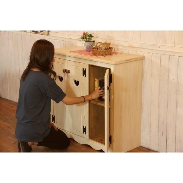 ワイド ハート キャビネット AW オーダーメイド カントリー家具 ワイド ハート キャビネット AW オーダーメイド カントリー家具