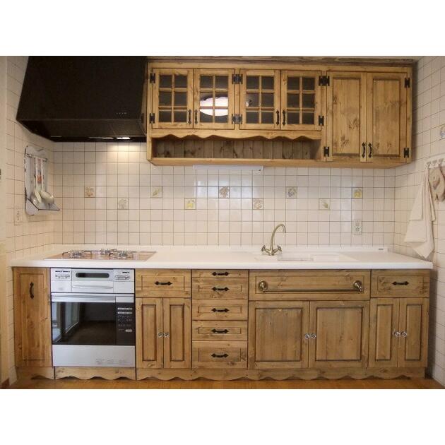 吊戸棚 カントリー キッチン 吊り戸棚 8 W2100 オーダー家具 完成品