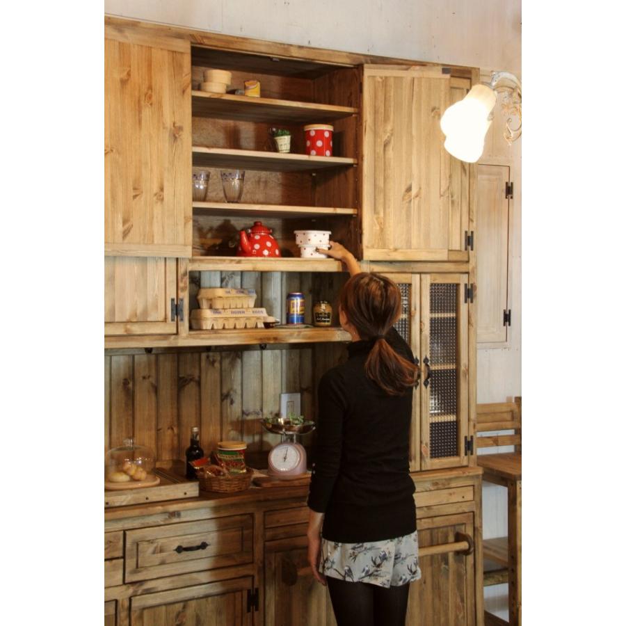 カントリー カップボード W1900 オーダー家具 サイズ変更可能 選べる