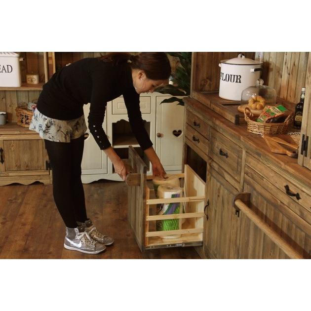 カントリー カップボード W1900 オーダー家具 サイズ変更可能 選べるカラー 北欧 無垢 木製 パイン材 収納 キッチン 食器棚の画像