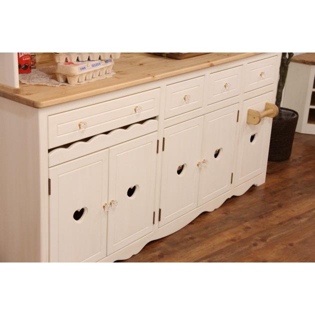 カントリー家具 ナチュラル家具 アンティーク家具 オーダー家具 手作り家具 ＮＣ・５ガラスドア・４チェストカップボード・W1800 ctf cbdの画像