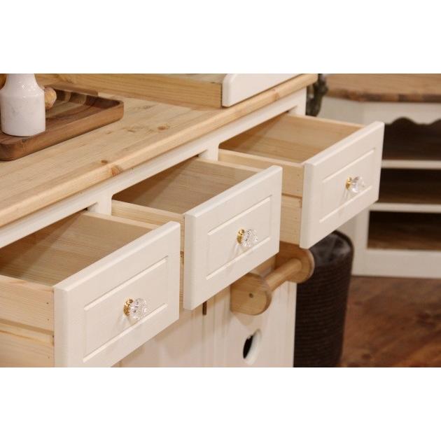 カントリー家具 ナチュラル家具 アンティーク家具 オーダー家具 手作り家具 ＮＣ・５ガラスドア・４チェストカップボード・W1800 ctf cbdの画像
