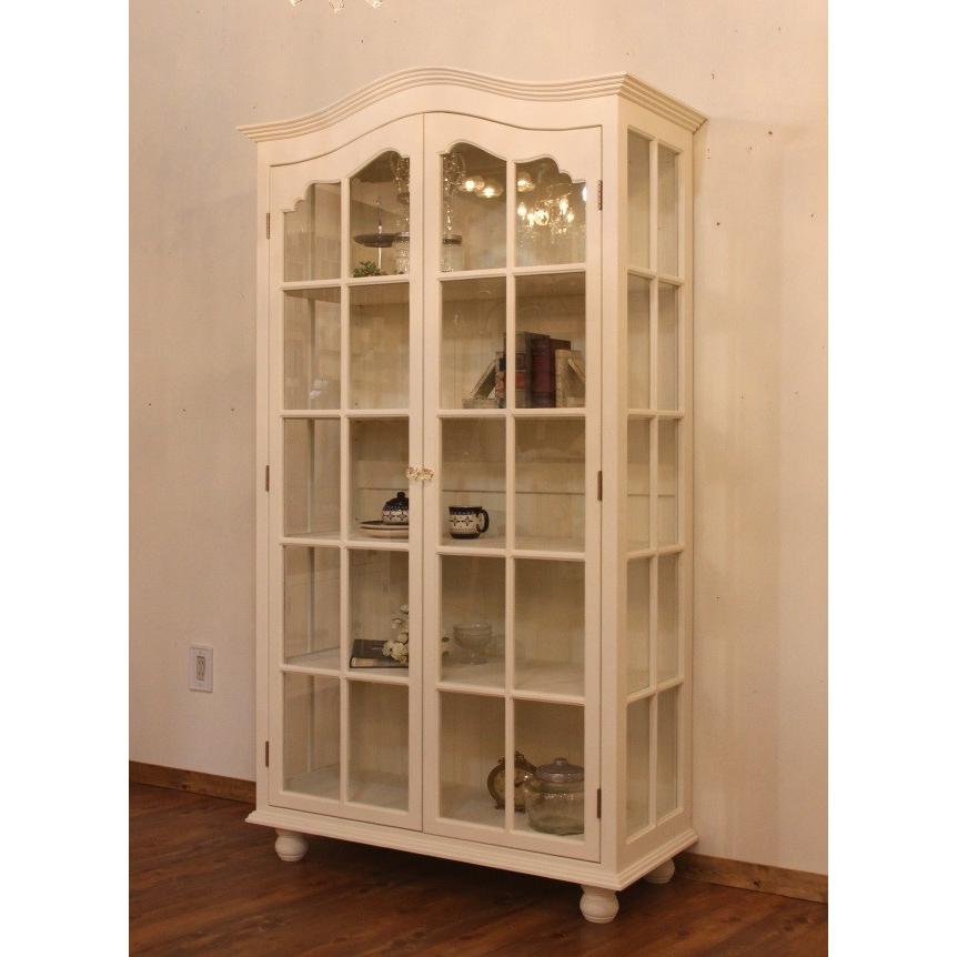 クラシック キャビネット ロマネスク 本棚 ブックシェルフ 薄型 完成品