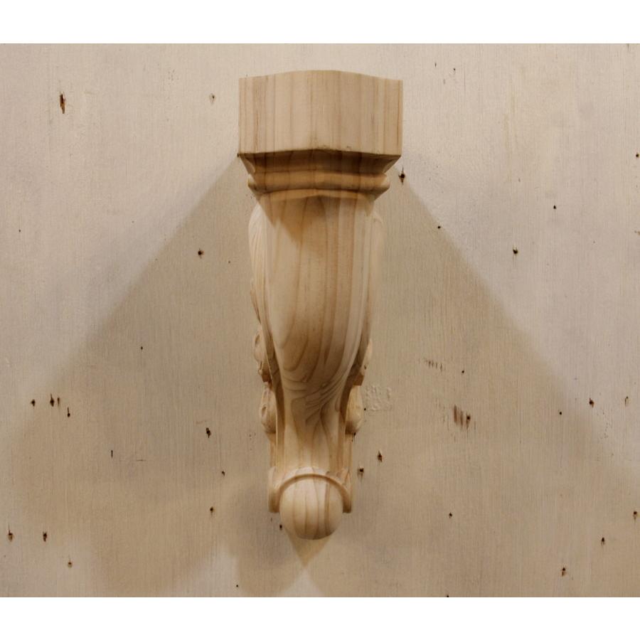 木製彫刻装飾シェルフ 大きめ ウッドシェルフ 棚受け 装飾 W205×H280 mm 】家具 木材 材料 彫刻