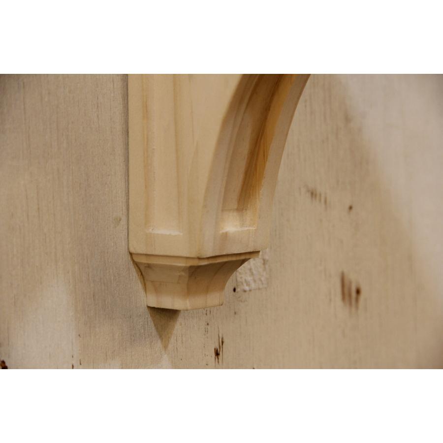 ウッドシェルフ 棚受け 装飾 W140×H205 mm 】家具 木材 材料 彫刻