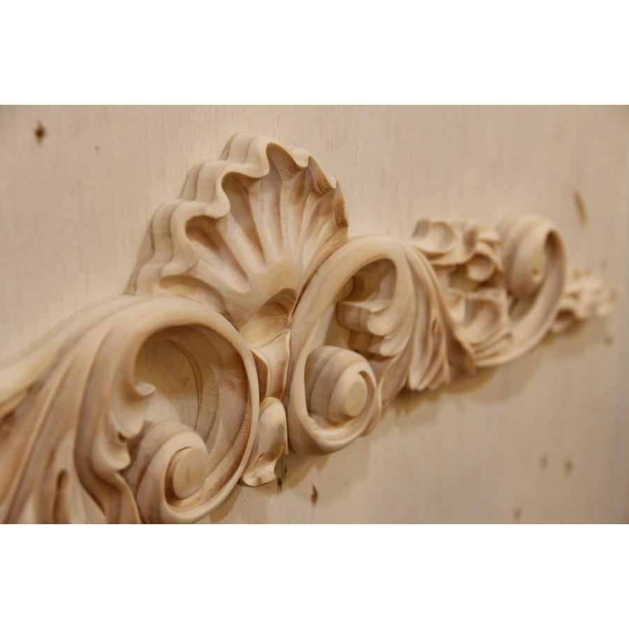 ウッドデコレーション W610×H130 mm 】家具装飾 木材 材料 大工 木彫り