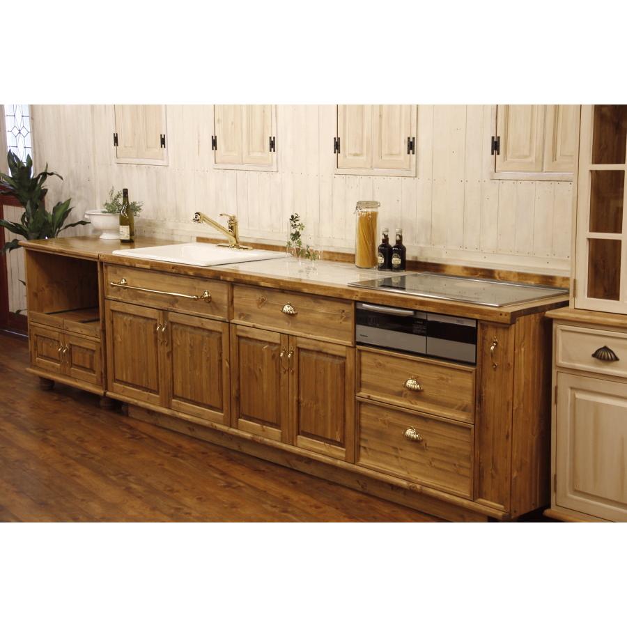 クラシック キッチン 53 タイル W2550 ミニキャビネット 付き I型