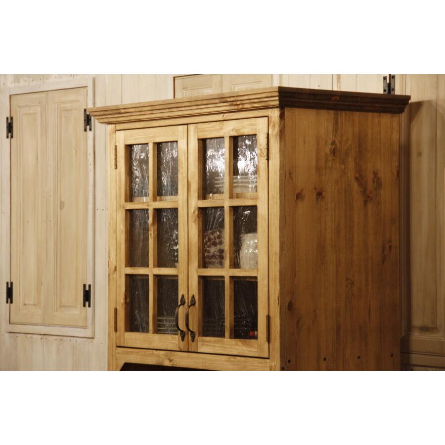 日本製】2ガラスドア・クラシックカップボード・扉タイプ 食器棚