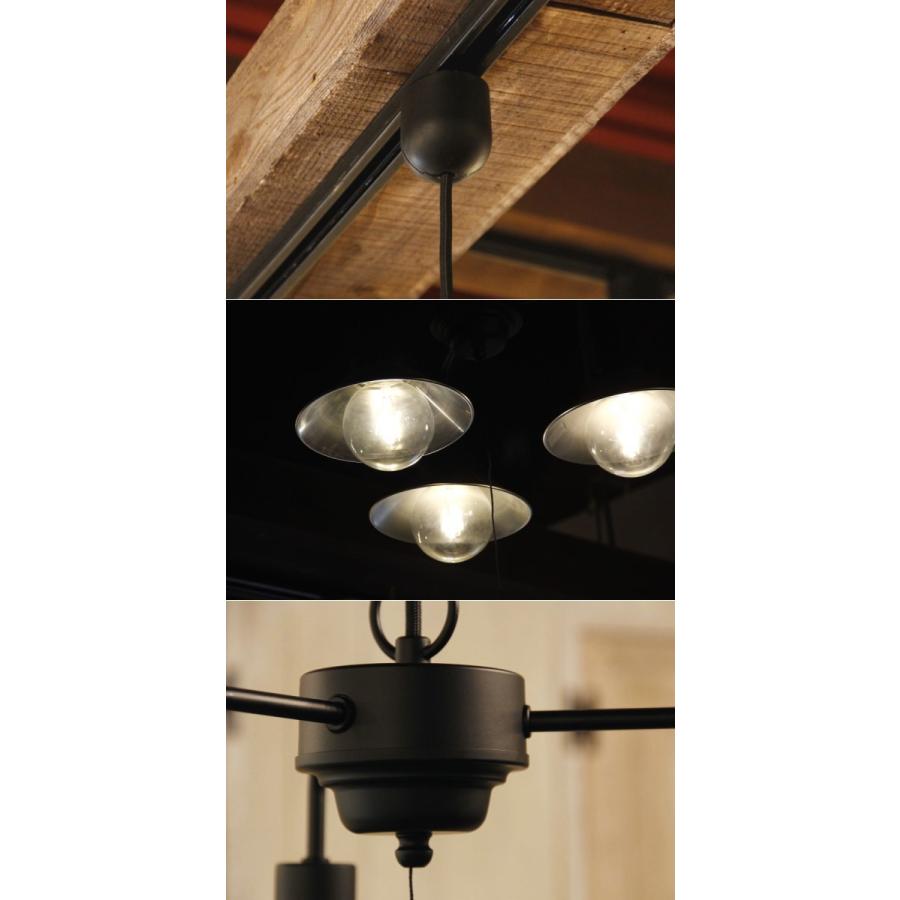 【エジソン型 レトロ型 LED付き】ペンダントライト 天井照明 インテリア 3灯 ブルックリンインダストリアルランプ -0273BK St, Brooklyn, NY 0276-の画像