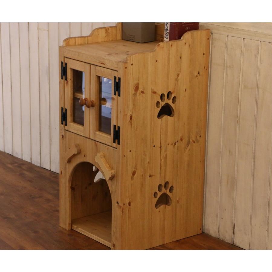 日本製】ペットハウス・W450 ペット用家具 犬小屋 収納スペース